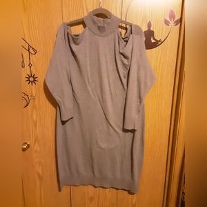 Torrid Gray Cold Shoulder Sweater Top